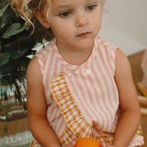 Blouse Iris rayée rose