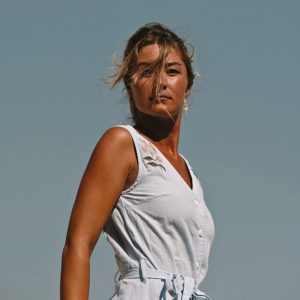 Combinaison Rosa lin bleu ciel