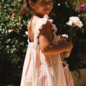 Robe Eve rayée rose