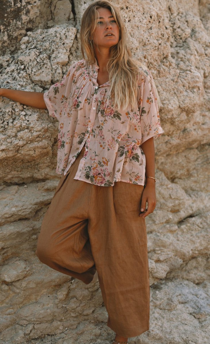 Pantalon Gabriel lin camel – Image 5