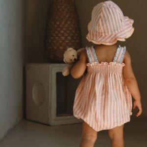 Combinaison Mona Rayée Rose