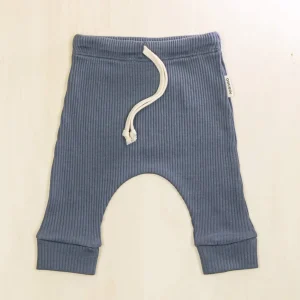 Baby Pants Organic Cotton | Soft Ribbed Drawstring Bottoms