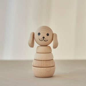 Jouet à empiler bois | Chien – Dottie maie