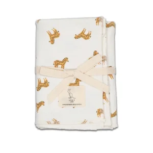 Lange en Coton Bio Hannah Zebra Blanc