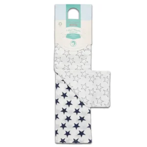 Lot de 2 Langes Grosses Etoiles Bleues