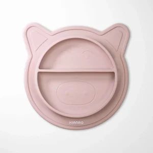 Silicone Baby Bowl with Divider | Cute Piglet Design | Suction Base