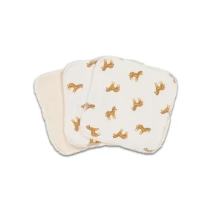 Lot de 3 Petites Lingettes-gants Lavables Zoe Zebra Blanches
