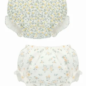 Lot de 2 bloomers bébé fille fleuris – Blanc | Mimosa & petites fleurs