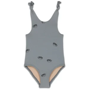 Maillot de Bain Une Pièce Roberta Poisson Boule Bleu Gris