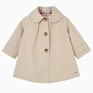 Manteau bébé fille effet « trench-coat » – Beige