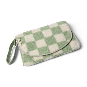 Matelas à langer Teddy Check | Pistachio – Studio Noos et Binibamba