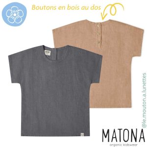 T-shirt en lin manches courtes - Matona