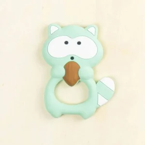 Squirrel Teether Silicone Baby Gum Soother with Acorn Design