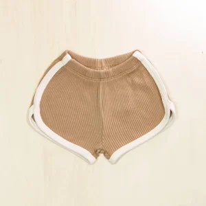 Baby Shorts Organic Cotton Ribbed Retro Style Comfort