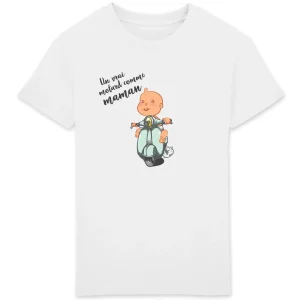 T-shirt enfant 100% Bio - Motard comme maman