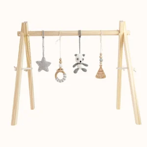 Wooden Baby Gym | Panda Play Gym Set with Star & Teepee