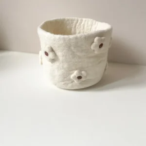 Panier fleurs en laine feutrée – Bee Bohème