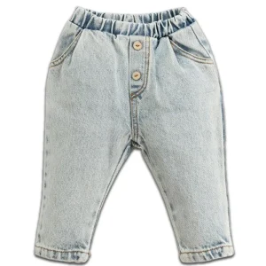 Pantalon en Jeans Denim Bleu Clair