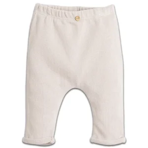 Pantalon Jersey avec Bouton de Coco Ecru