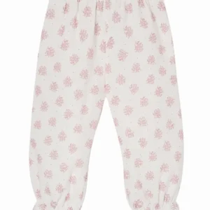 Pantalon léger bébé fille plumetis – Blanc