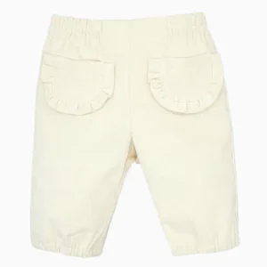 Pantalon bébé fille en velours côtelé – Crème