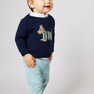 Pantalon bébé mixte en velours côtelé – Menthe