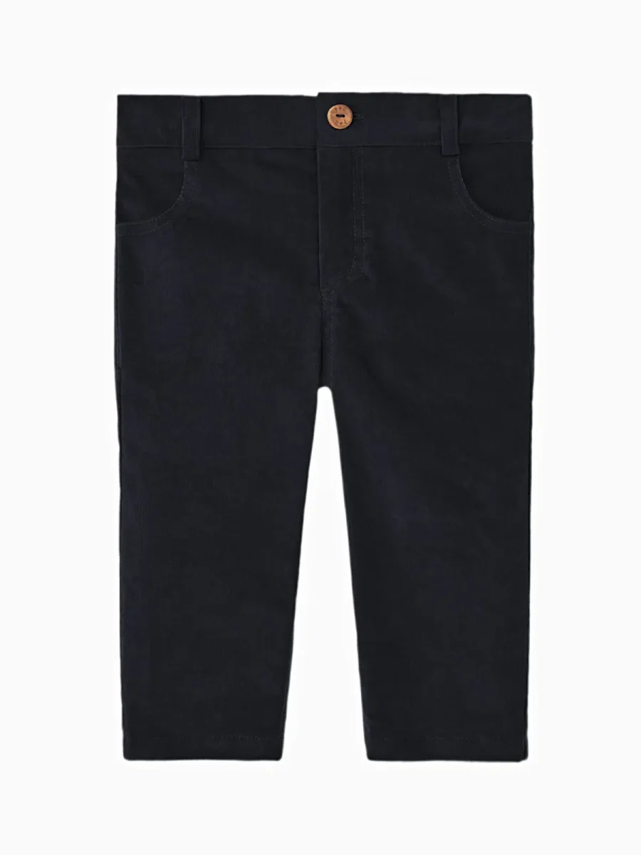 Pantalon bébé en velours côtelé – Bleu marine – Image 2