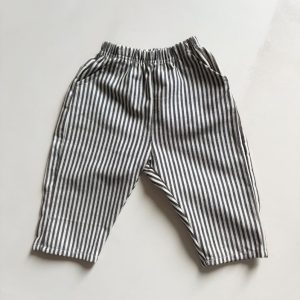 Pantalon loose rayures enfant | Noir