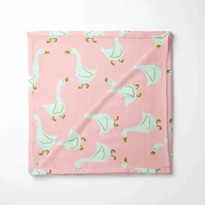 Organic Cotton Baby Blanket Soft Double-Layer Goose Pattern