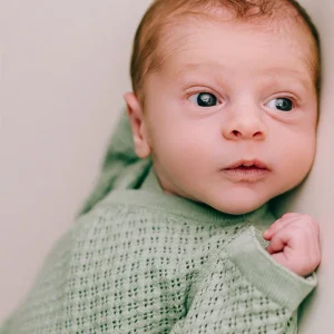 Pochon de Naissance Menthe (pull, legging & bonnet) Vert Clair