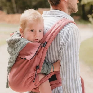 Porte-Bébé en Coton Bio Néobulle Mei Tai Evolu'bulle Acajou Rose
