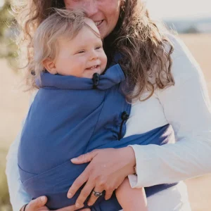 Porte-Bébé en Coton Bio Néobulle Evolu'bulle Encre Bleu