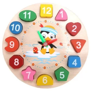 Horloge Puzzle montessori en Bois