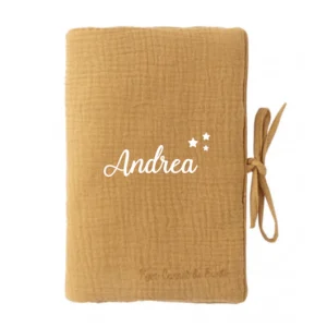 Protège carnet de santé caramel personnalisé