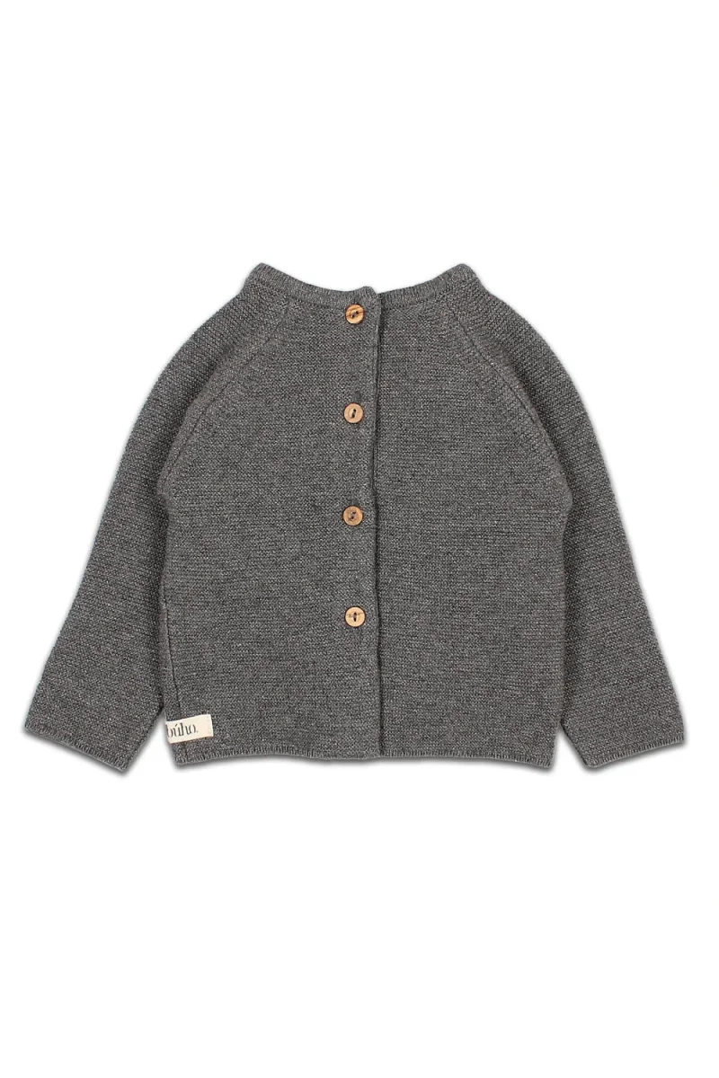 Pull Col Rond en Tricot Gris – Image 3