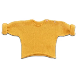 Pull Tricoté Jaune