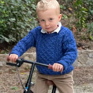 Pull bébé garçon traditionnel – Pure laine mérinos – Bleu