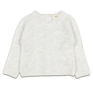 Pull Tricoté en Coton Bio IceBlue Gris Clair