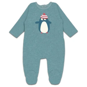 Pyjama Grenouillère Pingouin Bleu Clair