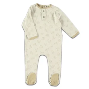 Pyjama Domino Imprimé Ecureuil Beige