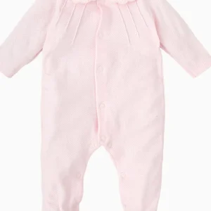 Pyjama bébé fille à col fantaisie – Rose pâle