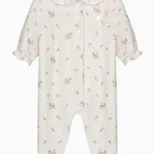 Pyjama velours bébé fille – Beige