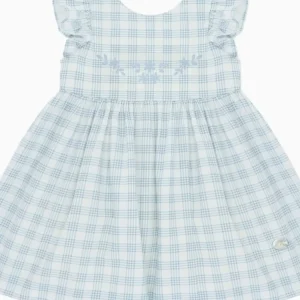 Robe fillette à carreaux – Bleu/blanc