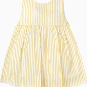 Robe estivale à rayures – Jaune