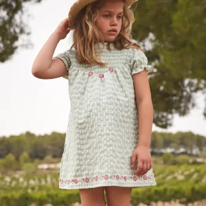 Robe vichy esprit campagne – Vert pâle