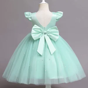 Robe cérémonie fille vert d'eau - 48h