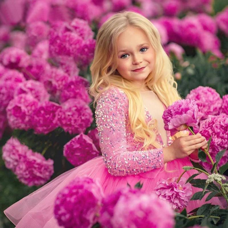 Robe cérémonie fille Illusion Rose – Image 5