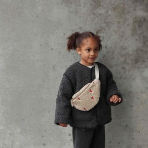 Sac banane enfant Teddy coeurs | Ecru – Studio Noos