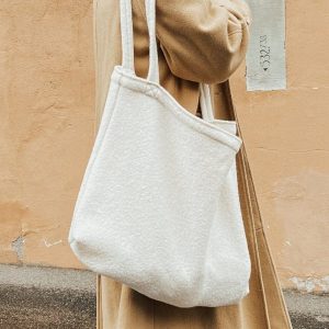 Sac femme mom-bag Laine | Off white – Studio Noos