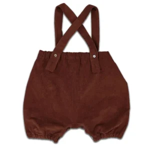 Salopette Short Piotr Velours Cotelé Marron